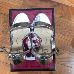 Silver Strappy Sandals